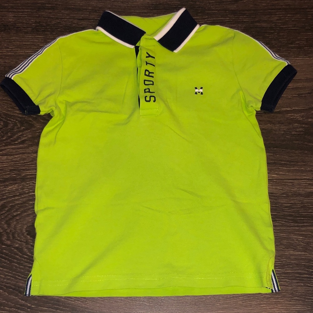 Mayoral Neon Green Kids Polo Shirt